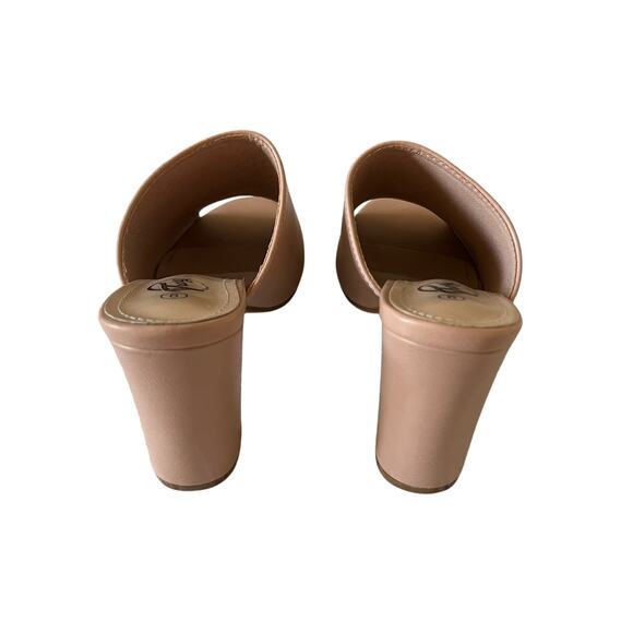 Trary Womens Chunky Heeled Mules Light Tan Size 9 Classic - Picture 3 of 6